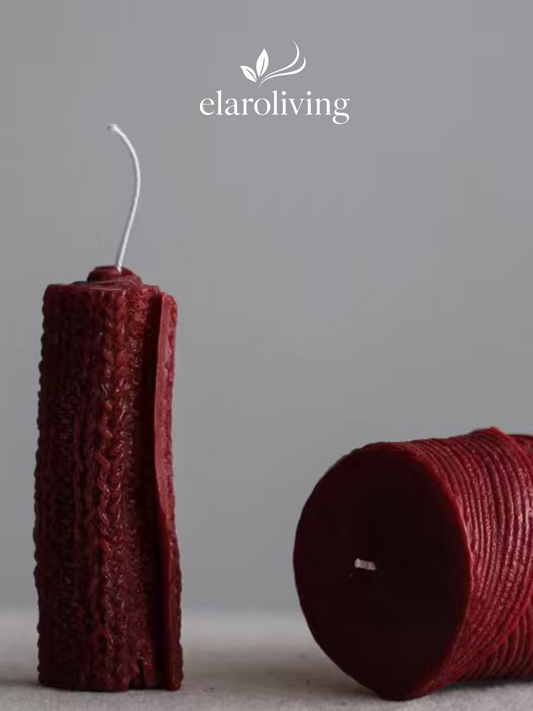Festive Red Vintage Handcrafted Candle